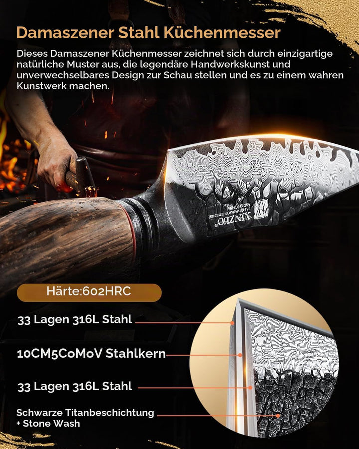 XINZUO 10,7cm Obstmesser 67 Schichten Damaststahl Schälmesser -Damastmesser Scharfe Küchen Gemüsemes