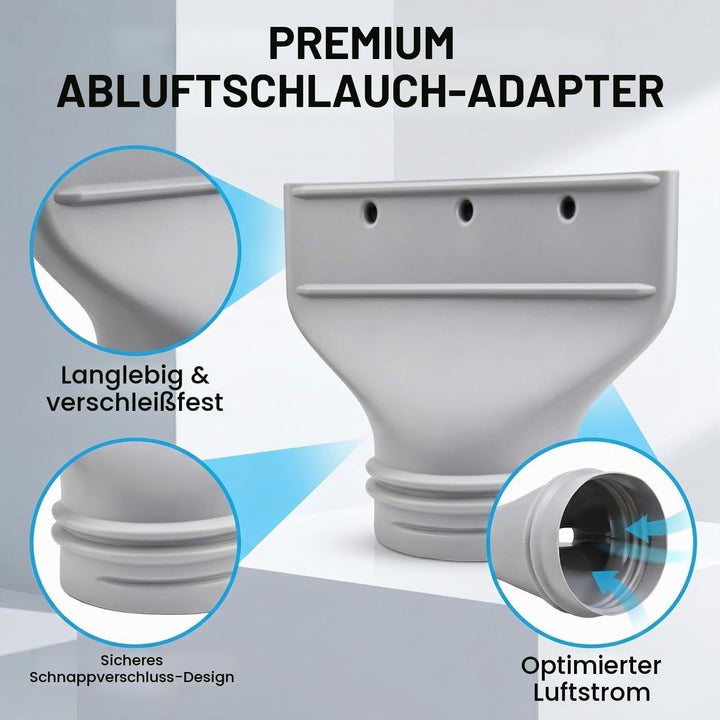 Abluftschlauch Klimagerät 130mm/150mm Adapter, Klimaanlage Abluftschlauch Schlauch Adapter Fenster,