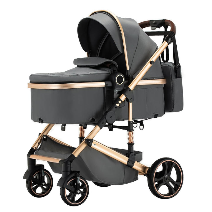 kinderwagen 3 in 1 Buggy Babybett Komplett Set Einem Klick Zusammenklappbarer Kinderwagen, 3 in 1 Ko