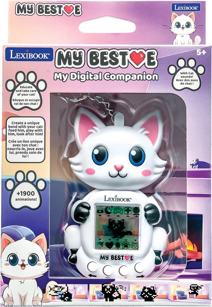 Lexibook, Konsole My Best-E® Chat mit LCD-Bildschirm und Schlüsselanhänger, JLMBCAT, Cat