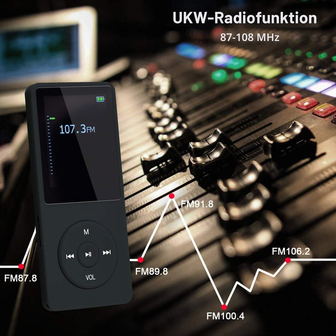 COVVY 8GB Tragbare MP3 Musik Player, Support bis zu 64GB SD Speicherkarte, Lossless Sound HiFi MP3 P