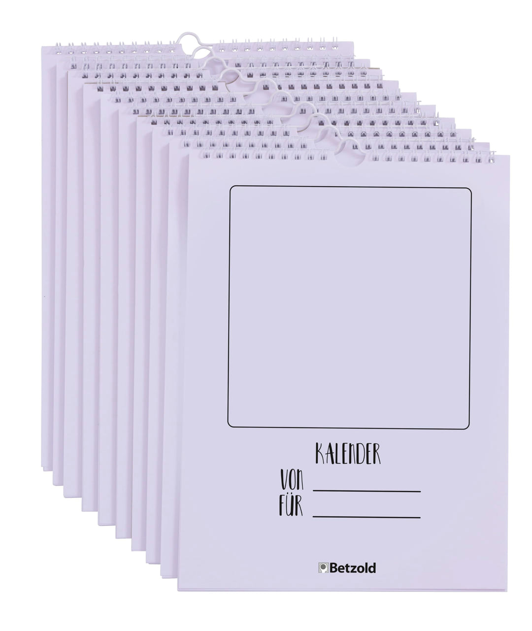 Betzold - Bastel-Kalender Kinder - Blanko-Wandkalender Kreativkalender immerwährend 10 Stück Weiss,