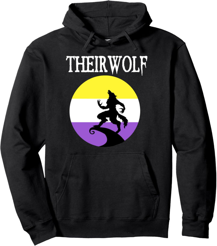 Theirwolf LGBT Gay Pride Non Binary Shirt für Werwölfe Pullover Hoodie