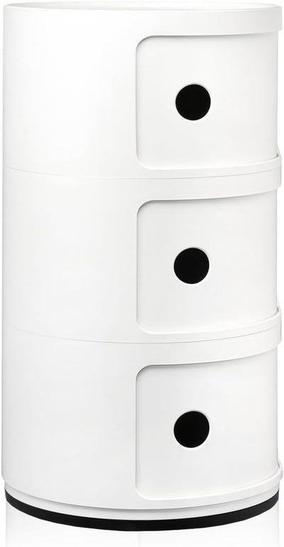 Kartell Componibile Endtische, Plastik, weiss, 32 x 58.5 x 32 cm & 4966/03 Componibile Endtische, Pl