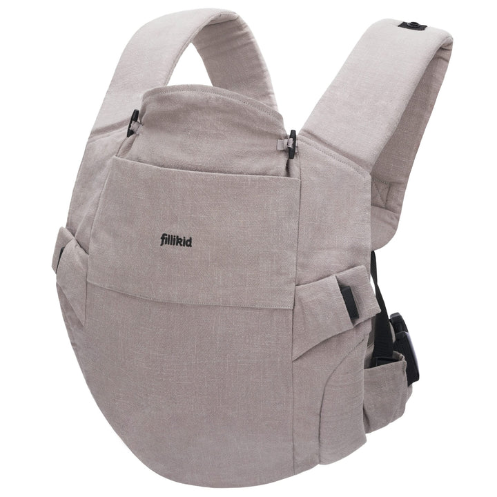 Fillikid Babytrage Natural - Kindertrage aus Baumwolle und Brennesselfaser Stoff, multifunktionale T