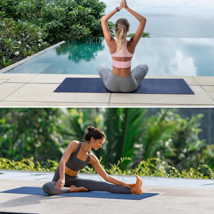 PROIRON Yogamatte Faltbar TPE, Reise Yogamatte rutschfest &amp; leicht 183cm x 61cm x 6mm, Gymnastikmatt