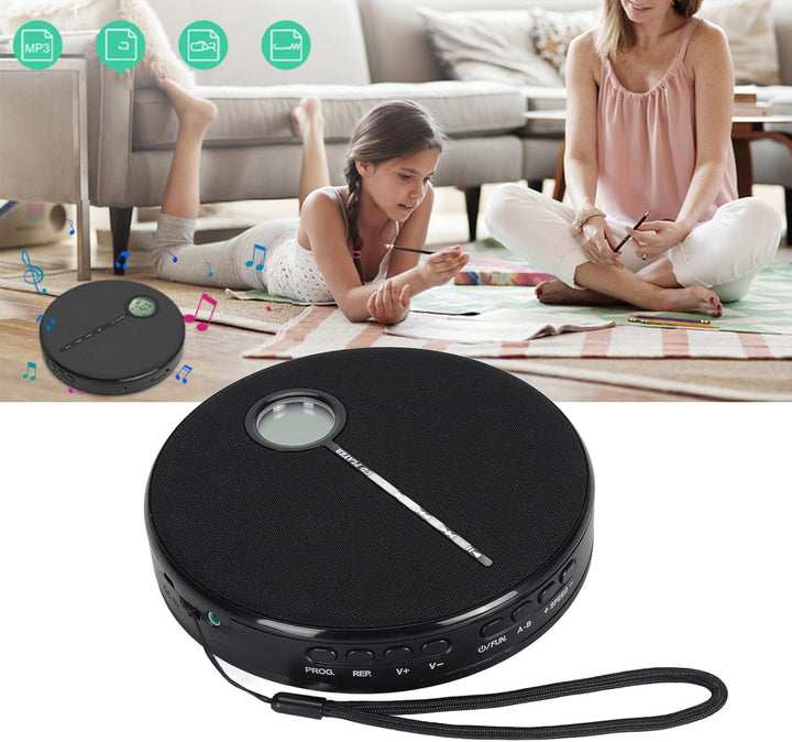 CD-Player, Tragbarer Bluetooth 5.0-CD-Musikplayer mit Wiederaufladbarem 2000-mAh-Akku, Aussenlautspr