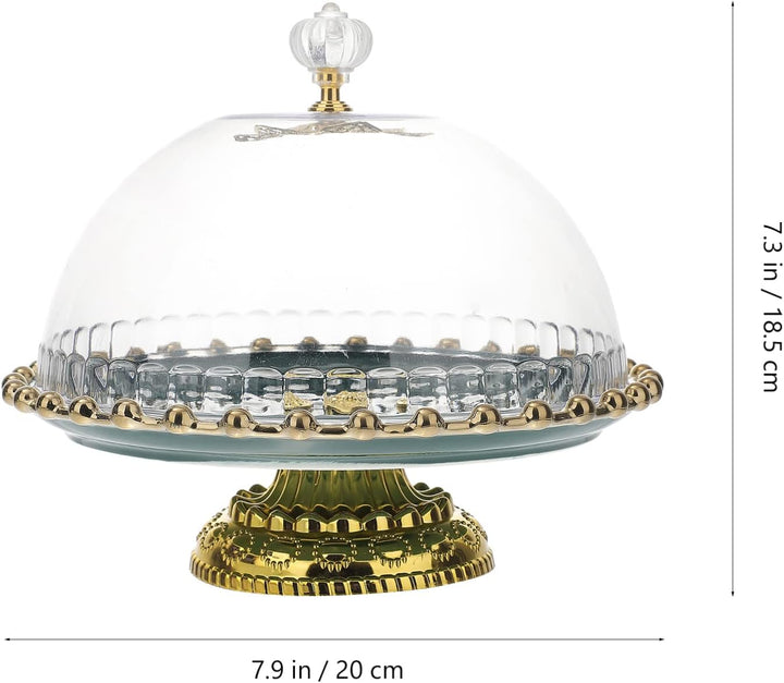 YARNOW Kuchenständer Glasglocke Kuchenglocke Tortenhaube Käseglocke Keramik Käseplatte Dome Fliegenh