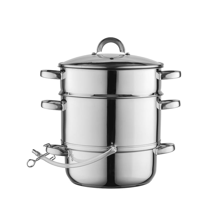 Florina Entsafter 7 l | Induktion Dampfentsafter FRUIT aus 18/10 Edelstahl | Fruchtenentsafter mit G