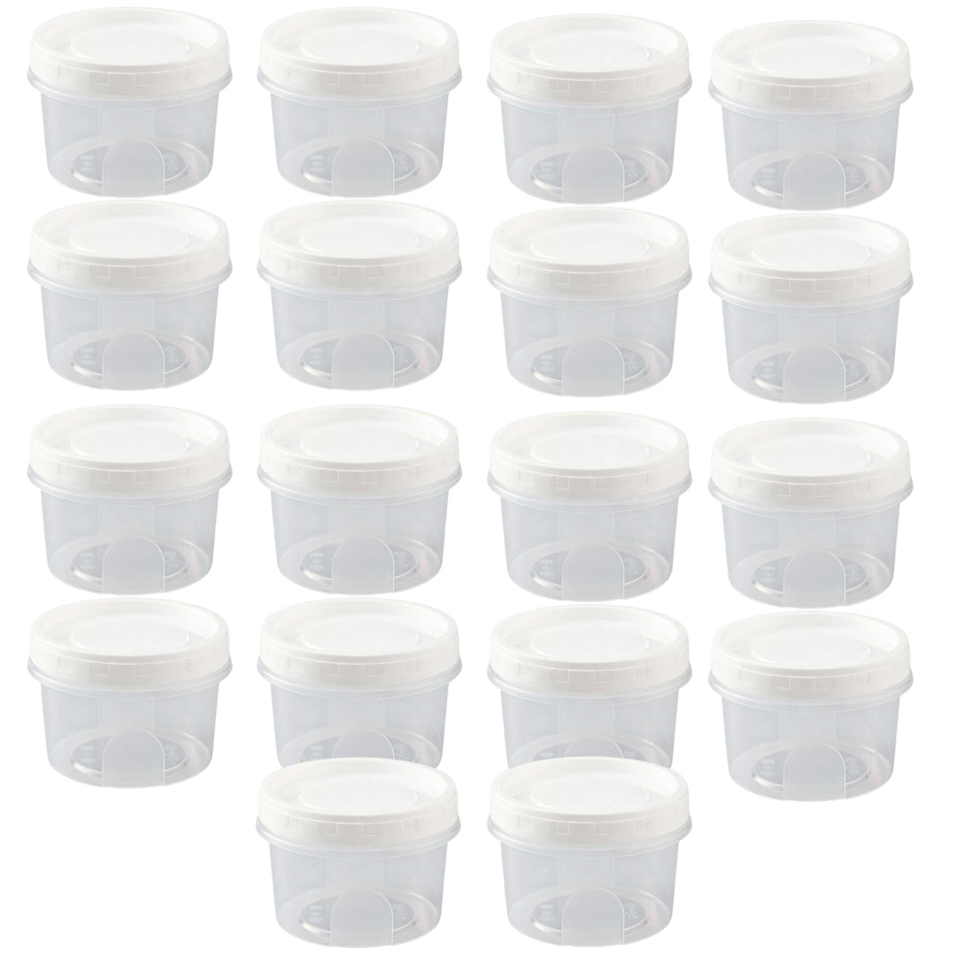 URMONA 18 Stück 400ml/23.7oz Kleine Lebensmittelbehälter, Kleine Dosen Mit Deckel Plastik，Transparen