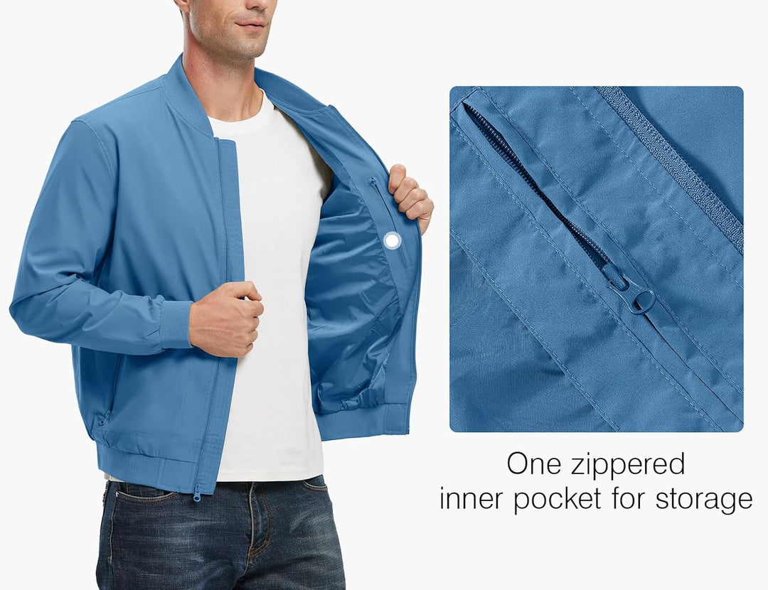 donhobo Herren Jacken Leichte Windbreaker Übergangsjacke Bomberjacke Frühling Herbst Fliegerjacke St