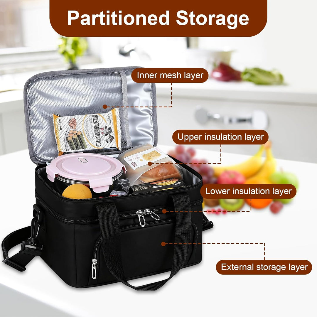 10L Kühltasche für Männer und Frauen – Doppellagige Isolierte Kühltasche, Auslaufsichere Lunchtasche