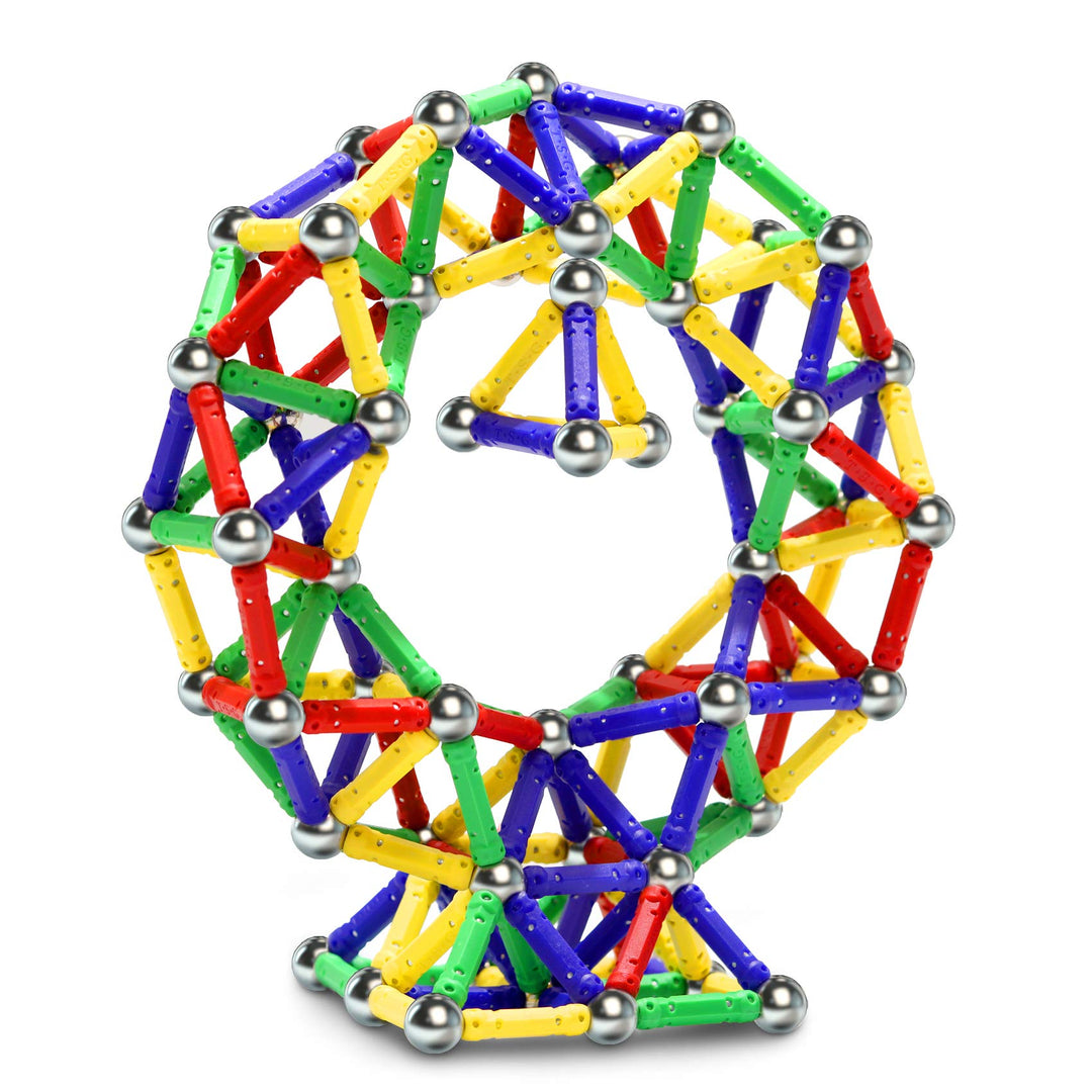 Jvchengxi 144 Stücke Magnetische Bausteine, Magnetische Stöcke Spielzeug, Magnet Lernspielzeug, 3D P