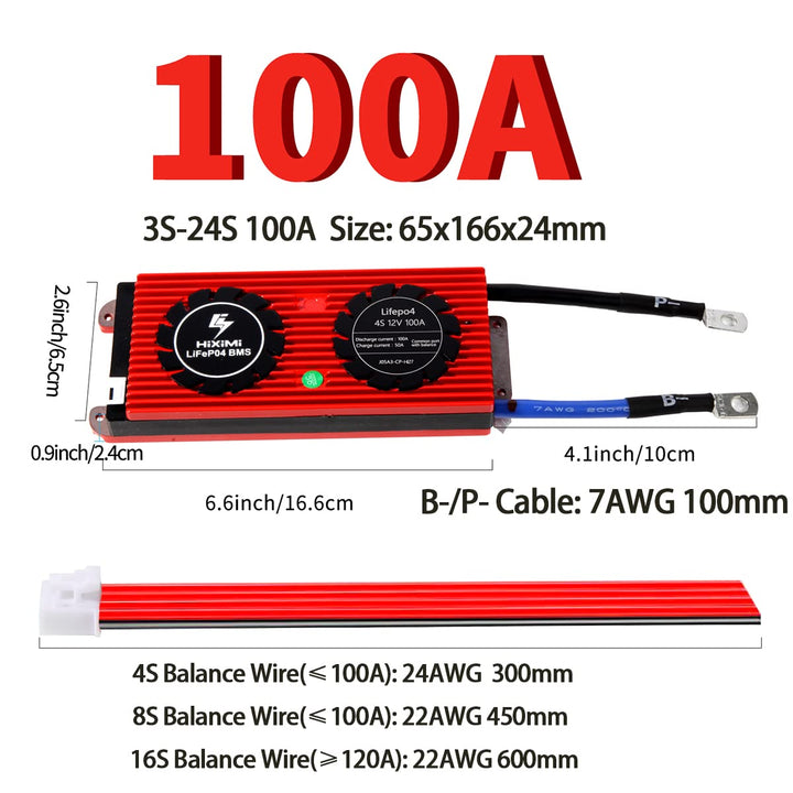 LiFePO4 BMS 16S Bluetooth 48V 100A Lithium Eisen Phosphat Batterie Management System Schutz Board mi