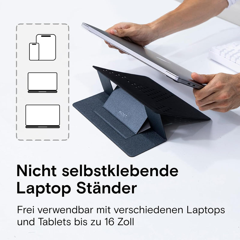 MOFT Laptop Ständer, Faltbarer Notebookständer mit 2 verstellbaren Winkeln, Tragbarer Universeller N