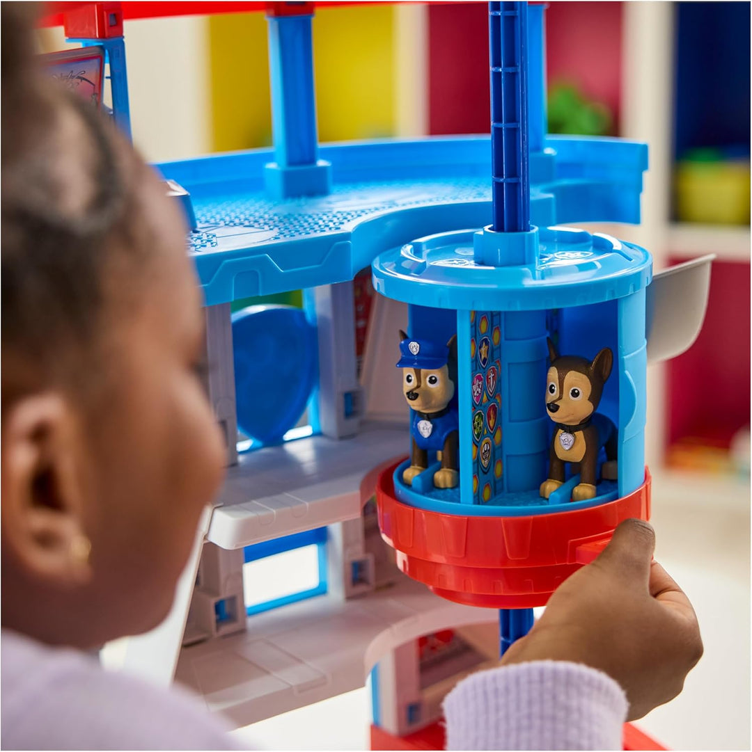 PAW PATROL - Lookout Tower (2025), über 50 cm hoch, Hauptquartier Spielset mit 1 Basis Polizei-Fahrz