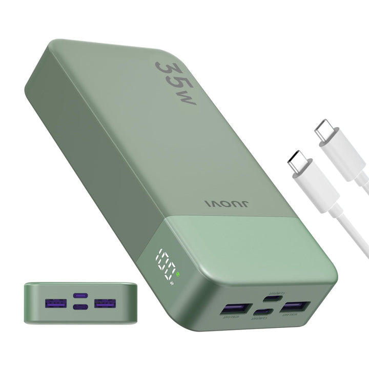 JUOVI J2651 Power Bank, 35W 20000mAh USB C In &amp; Out Power Bank, Akku-Pack mit QC3.0+PD3.0 35W High-S