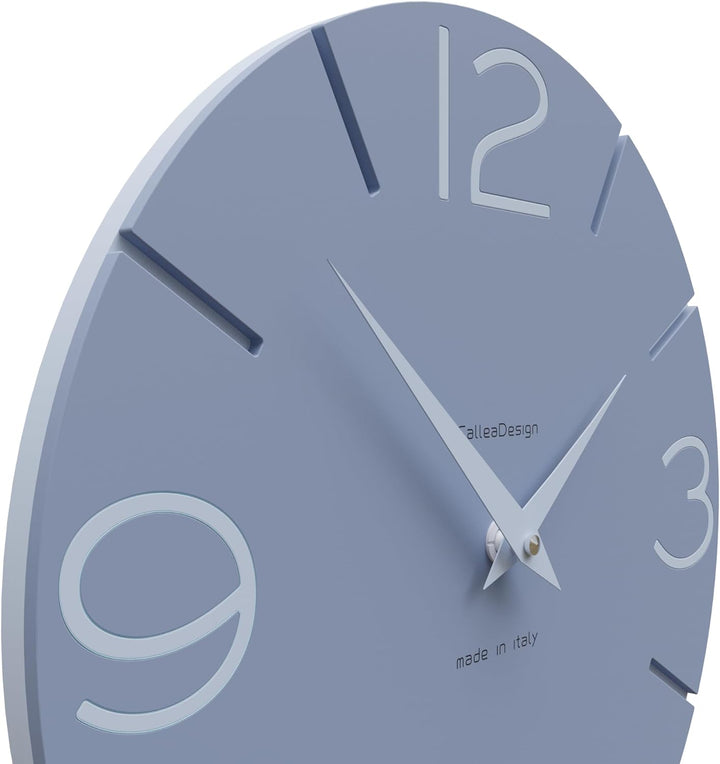 CalleaDesign 30cm Moderne Stille Quarz Wanduhr Zuckerpapier Lächeln für Küche Büro Wohnzimmer
