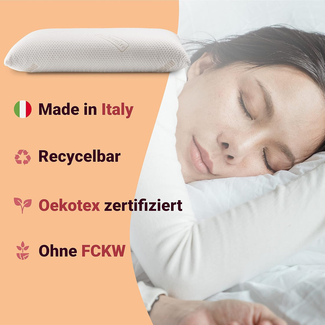 Salosan® Orthopädisches Kopfkissen Viscokissen 80 x 40 X 12 cm - Nackenkissen - Visco Memory Schaum