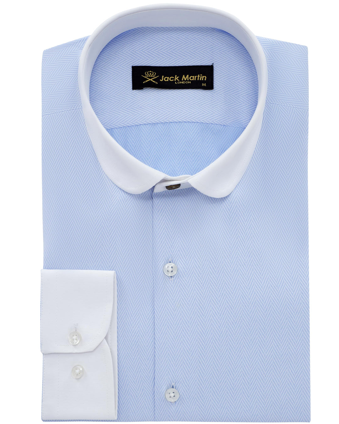 Jack Martin London Hemd mit Rundkragen für Herren | Slim-Fit-Businesshemden &amp; Freizeithemden mit Run