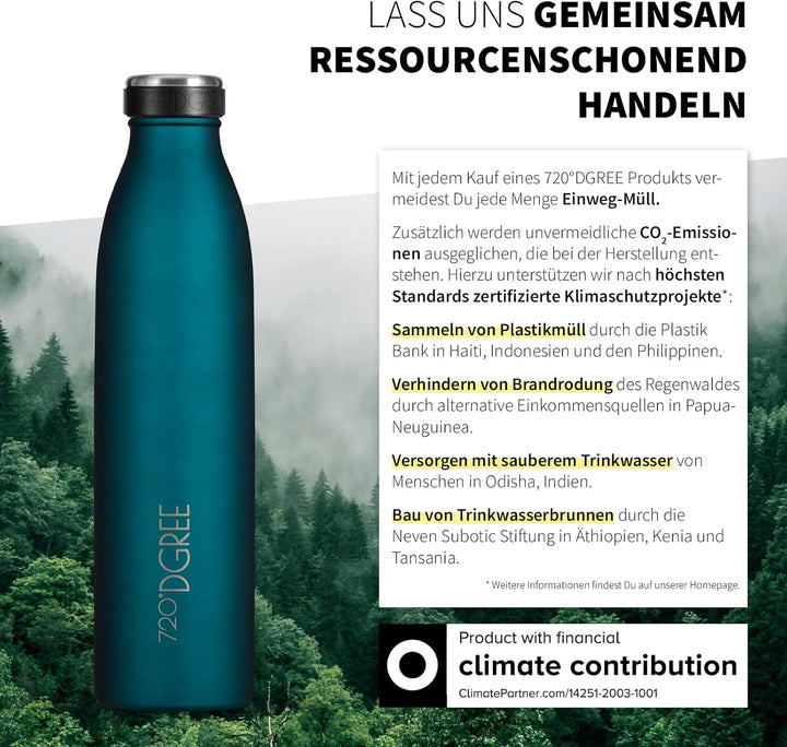 720°DGREE Edelstahl Trinkflasche “milkyBottle” - 350ml - Perfekt für Kinder, BPA-Frei, Auslaufsicher