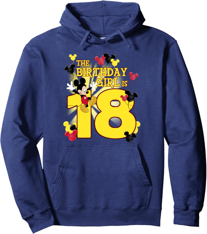 Disney Mickey & Friends 18 Year Old Birthday Girl Pullover Hoodie