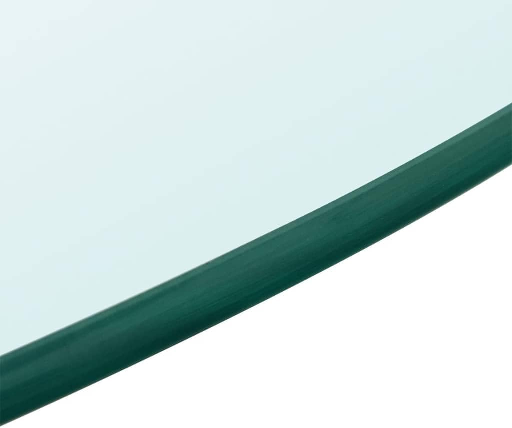 vidaXL Tischplatte Gehärtetes Glas Ø 700 mm Tisch Glasplatte Platte Esstisch Ø 70 cm Transparent, Ø