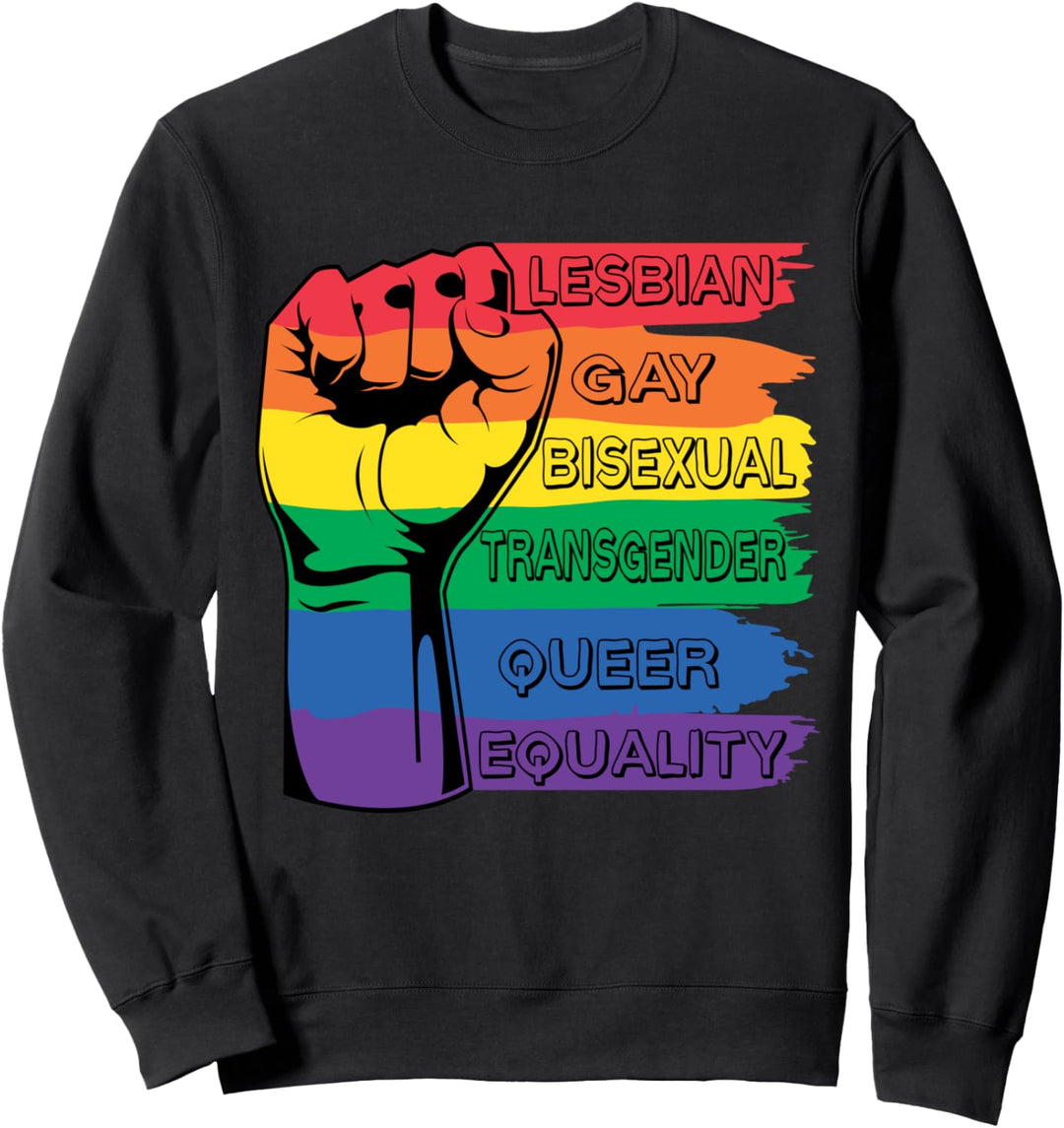 LGBTQ Lesbian Gay Pride Merch Regenbogen Faust Pride Sweatshirt