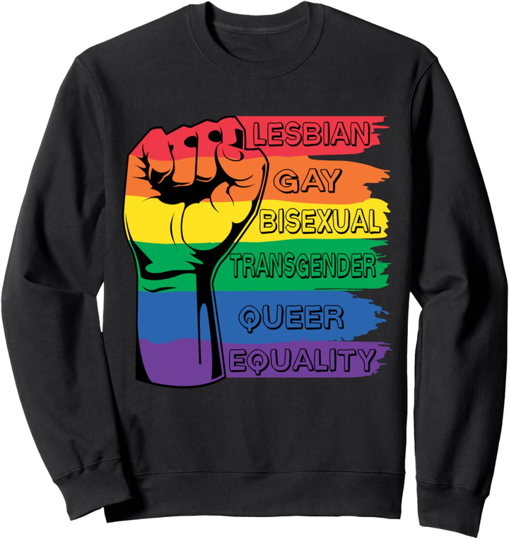 LGBTQ Lesbian Gay Pride Merch Regenbogen Faust Pride Sweatshirt
