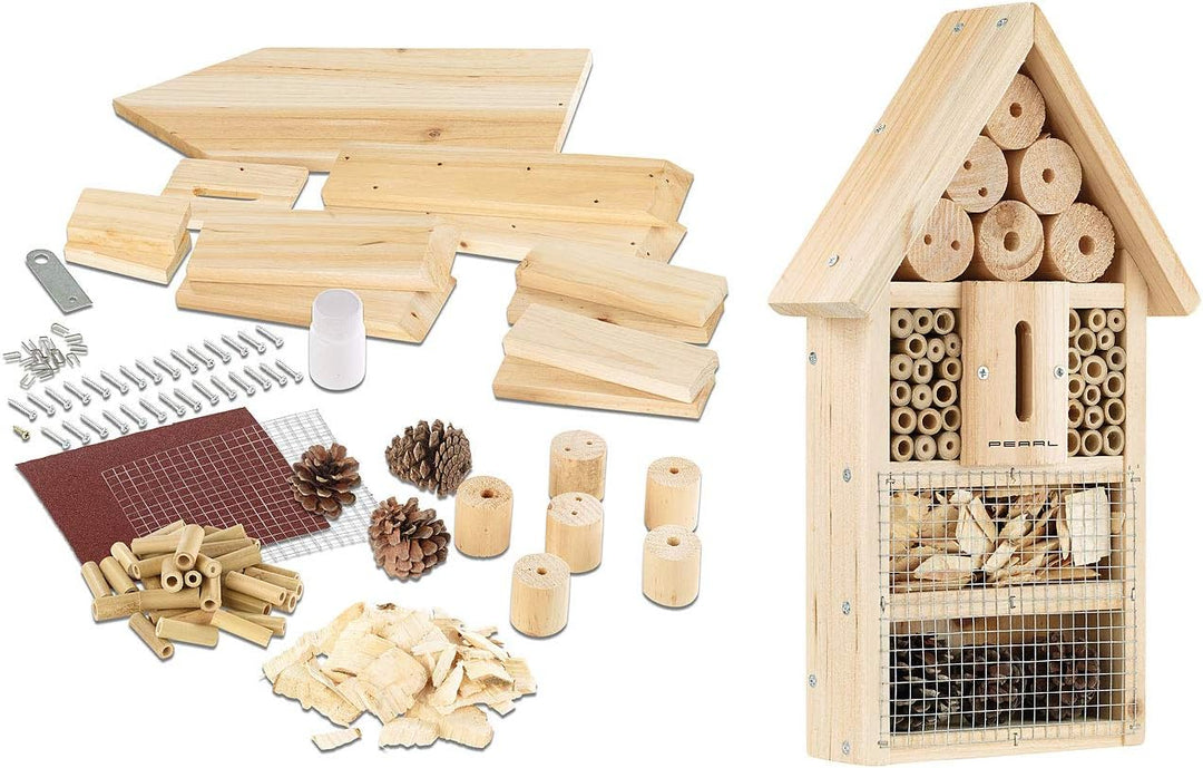 PEARL Insektenhaus: Insektenhotel-Bausatz, Nisthilfe und Schutz für Nützlinge (Insektenhotel Bausatz
