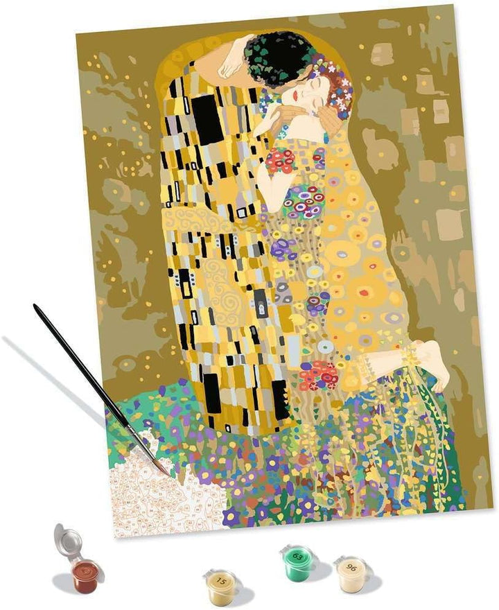 Ravensburger CreArt 23648 - Der Kuss (Gustav Klimt) - Malen nach Zahlen Erwachsene, DIY Malset mit P