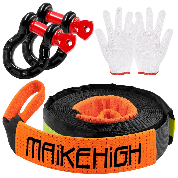 MAIKEHIGH Abschleppseil 5M x 5cm, 10 Tonnen (22,000 Lbs) Tow Rope Abschleppseile für Off-Road Recove