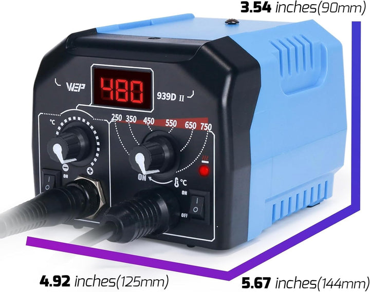WEP 939D-II 2-in-1 Brandmalkolben Set 86-teilig – Brandmalerei Set mit 51 festen Spitzen & 23 Drahts