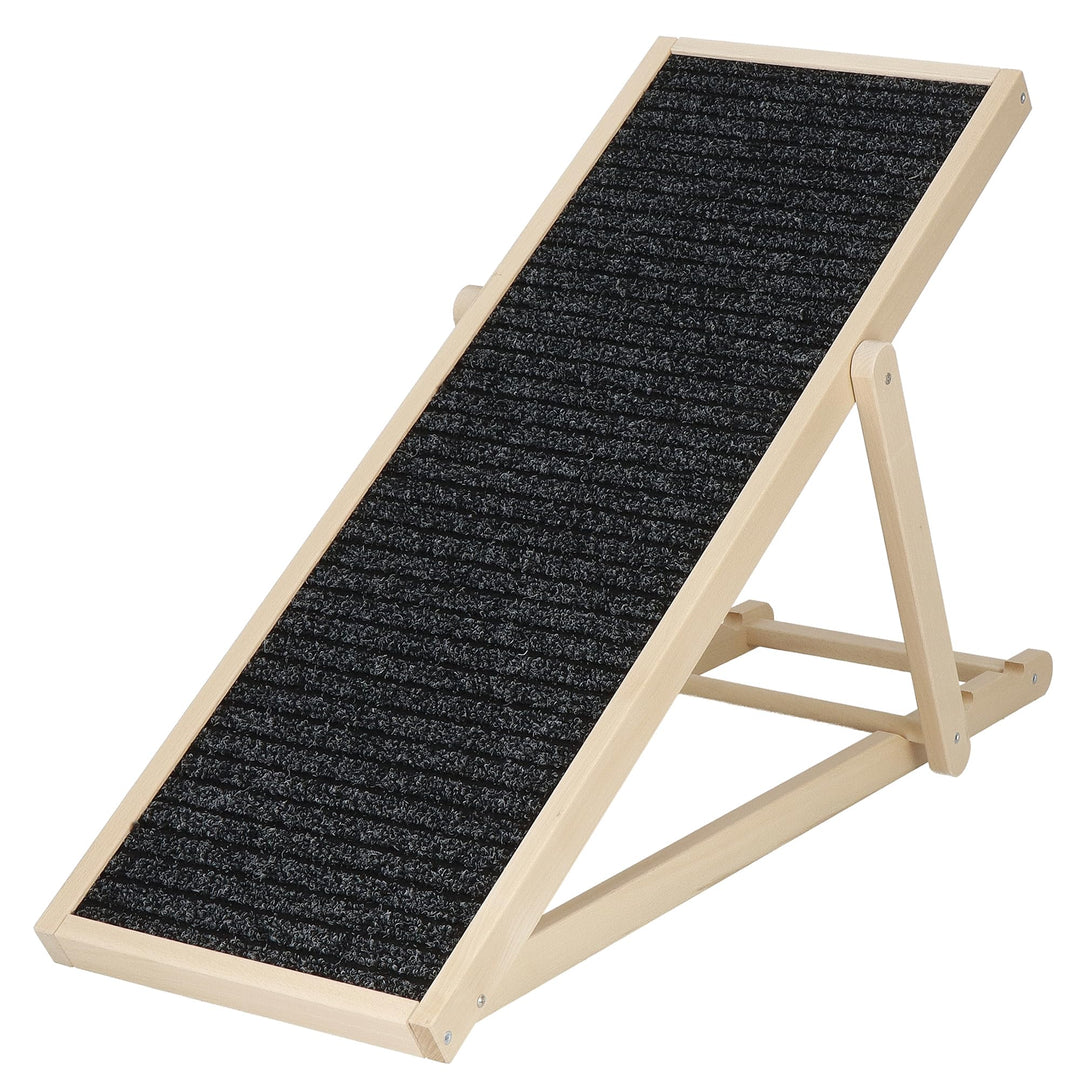 Hunderampe, Hundetreppe aus Holz, verstellbar, Hunderampe für kleine Hunde, Rampe für Hunde,Hunde Tr