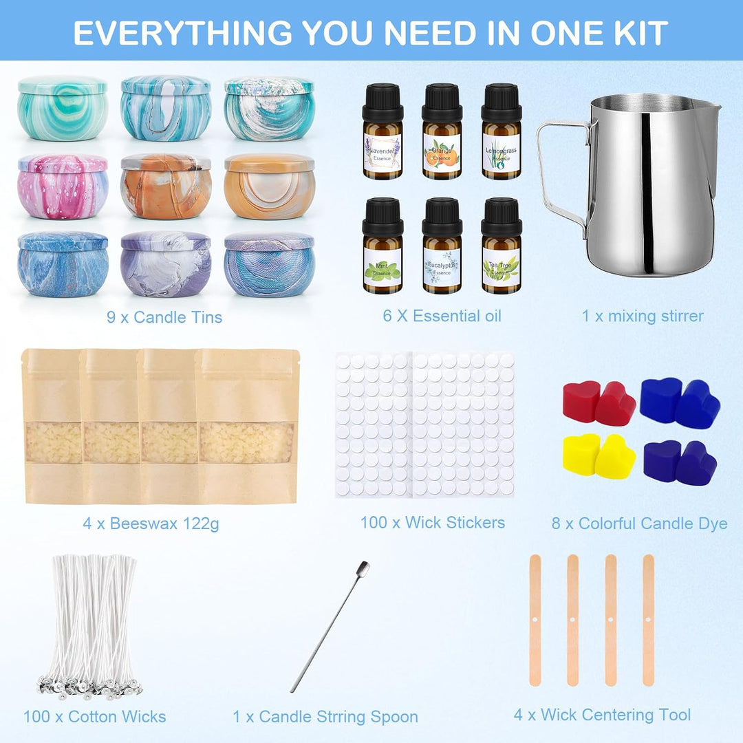 Kerzen Selber Machen Set, DIY Kerzenherstellung Kit 234 Pcs, Bastelset Diy Set Erwachsene, Candle Ma