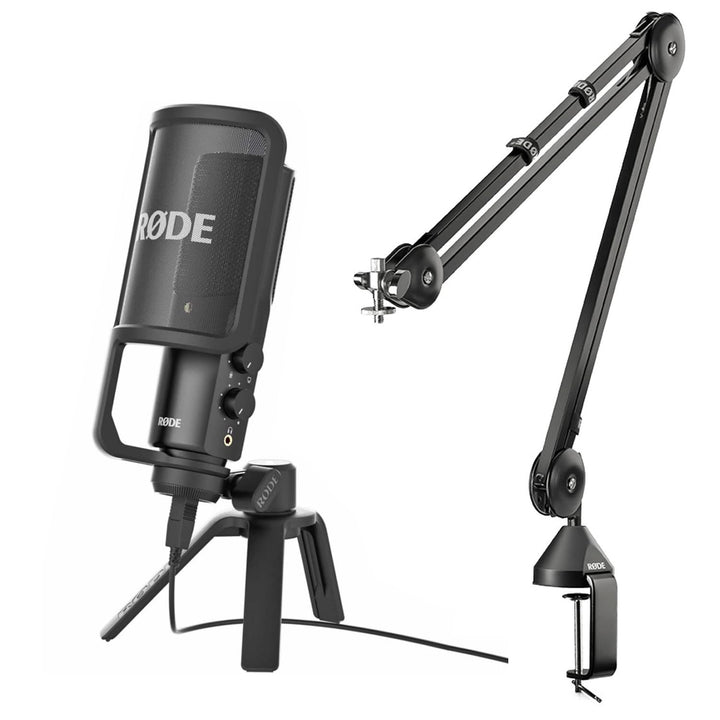 Rode Microphones NT-USB USB-Mikrofonset in Studio-Qualität, mit Profi-Studio-Mikrofonarm Rode PSA-1