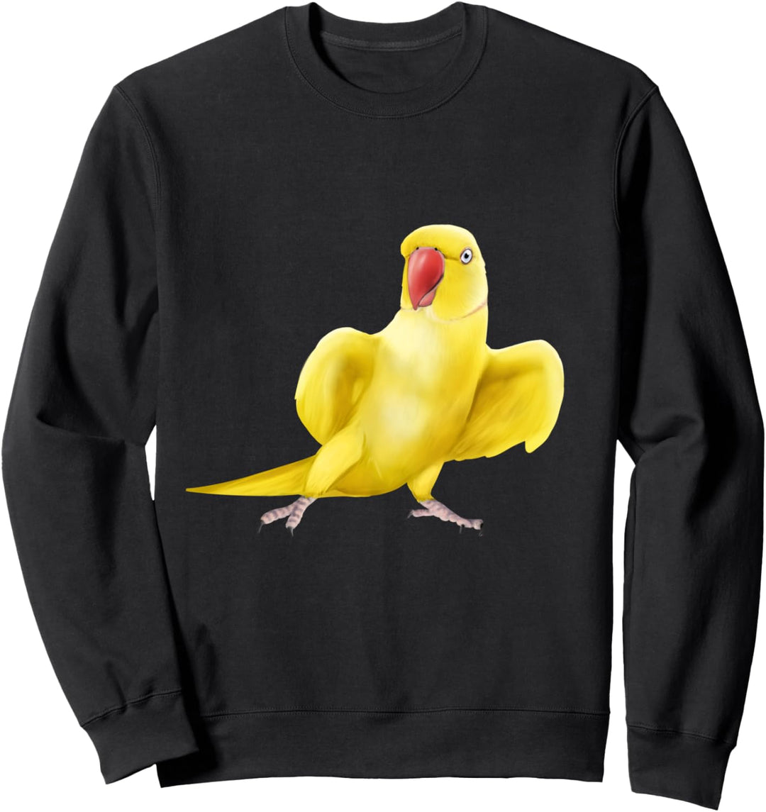 Gelber indischer Ringhals, Papageienvogel Sweatshirt
