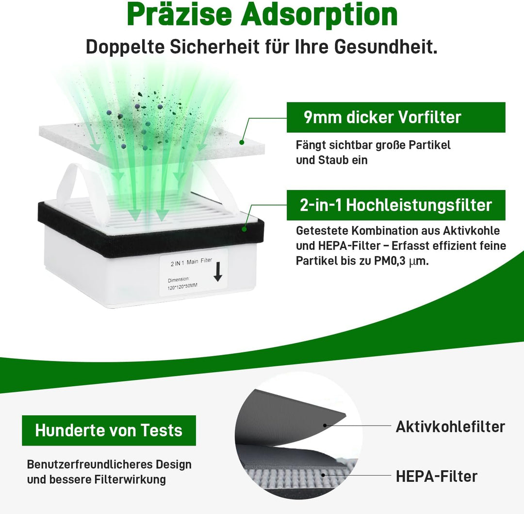 KINGSOM K7 Lötabsaugung mit 2-in-1-Aktivkohlefilter Rauchreinigung Starke Saugleistung Lötrauchabsau