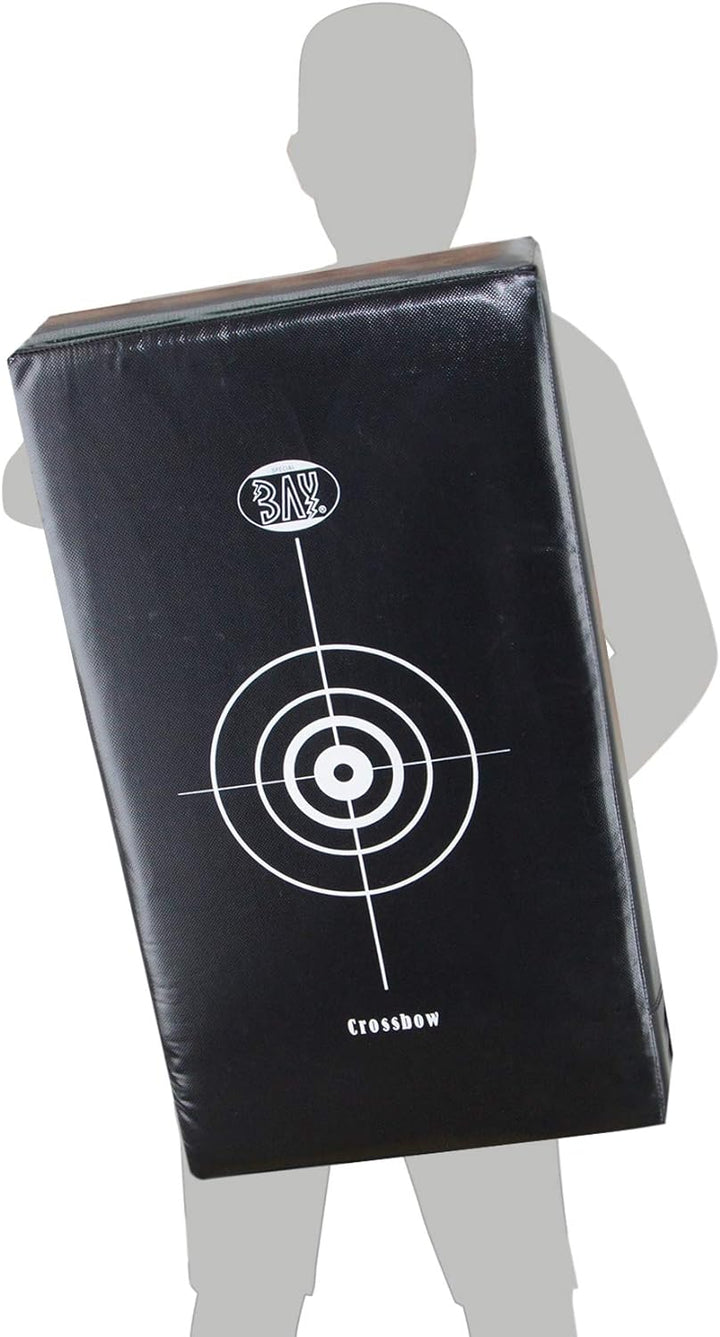BAY® 75 cm Crossbow riesen Schlagpolster, Schlagkissen, Pratze, Kickboxen Thaiboxen Muay Thai, schwa