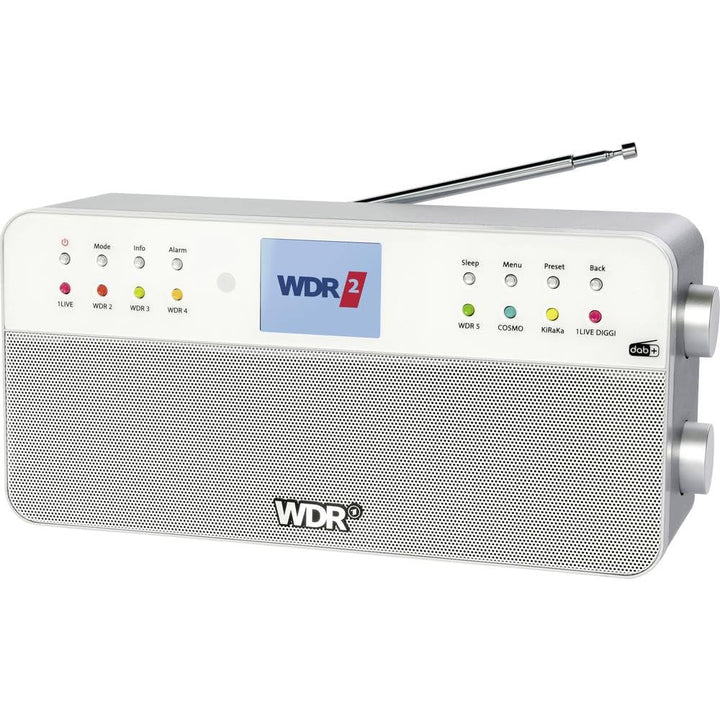 WDR-Radio - 8 Speichertasten für WDR-Sender - Fernbedienung - Bluetooth - Kopfhöreranschluss - Farbd