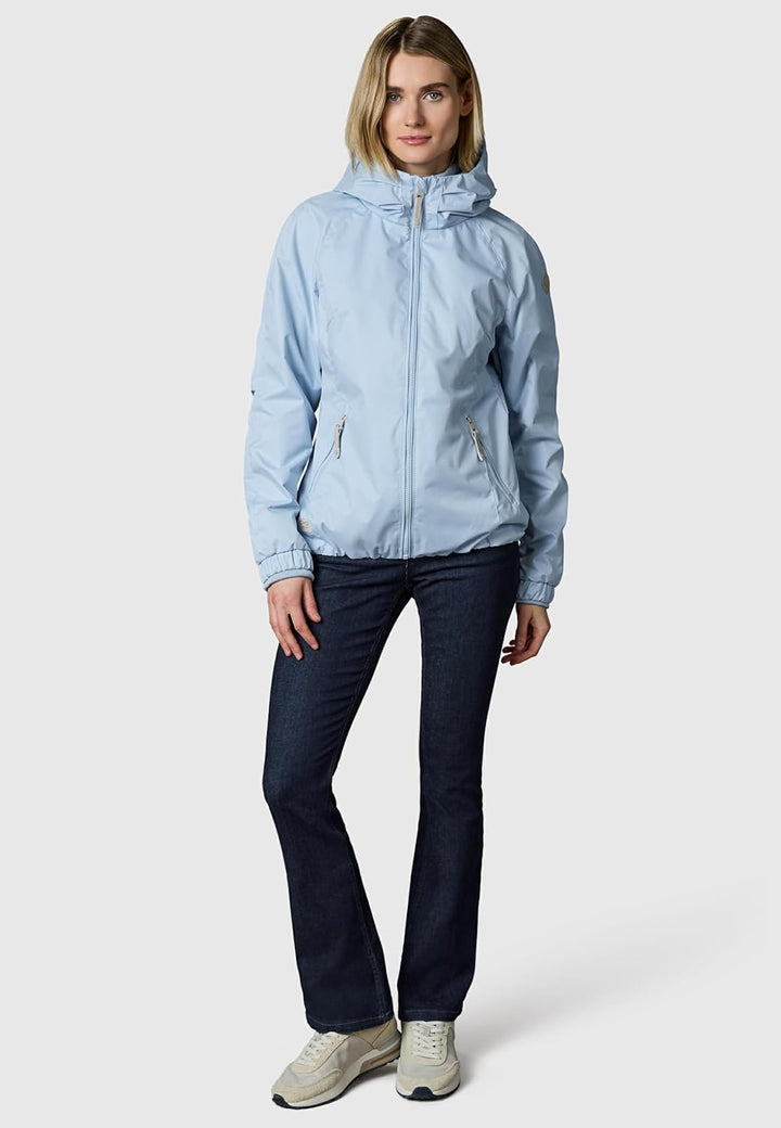 Ragwear Damen wasserdichte Übergangsjacke leichte Jacke kurz mit Kapuze Dizzie Intl XS-6XL XS Arctic