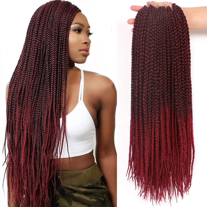 7 Packungen gehäkelte Braids Strähnen Echthaar Haarverlängerung für afrikanische Zöpfe Schwarze Perü