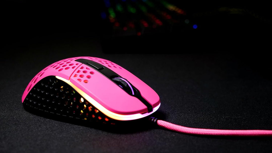 Xtrfy M4 RGB Ultraleichte Gaming-Maus, Rosa, XG-M4-RGB-PINK, Pink
