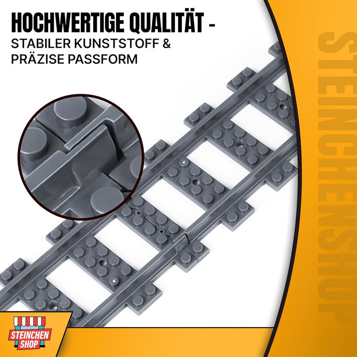 Steinchenshop City Bausteine 30 Gerade Schienen für den Zug kompatibel mit dem Marktführer ST-98004