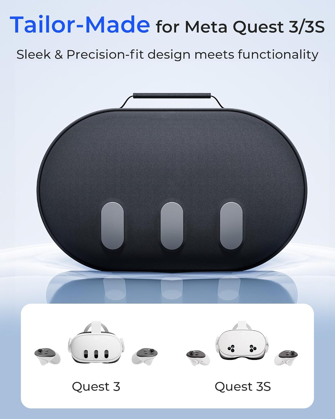Aubika für Mate Quest 3 Tasche, Harte Case für Oculus Quest 3 Zubehör, Kompatibel mit Quest 2/Pico 4
