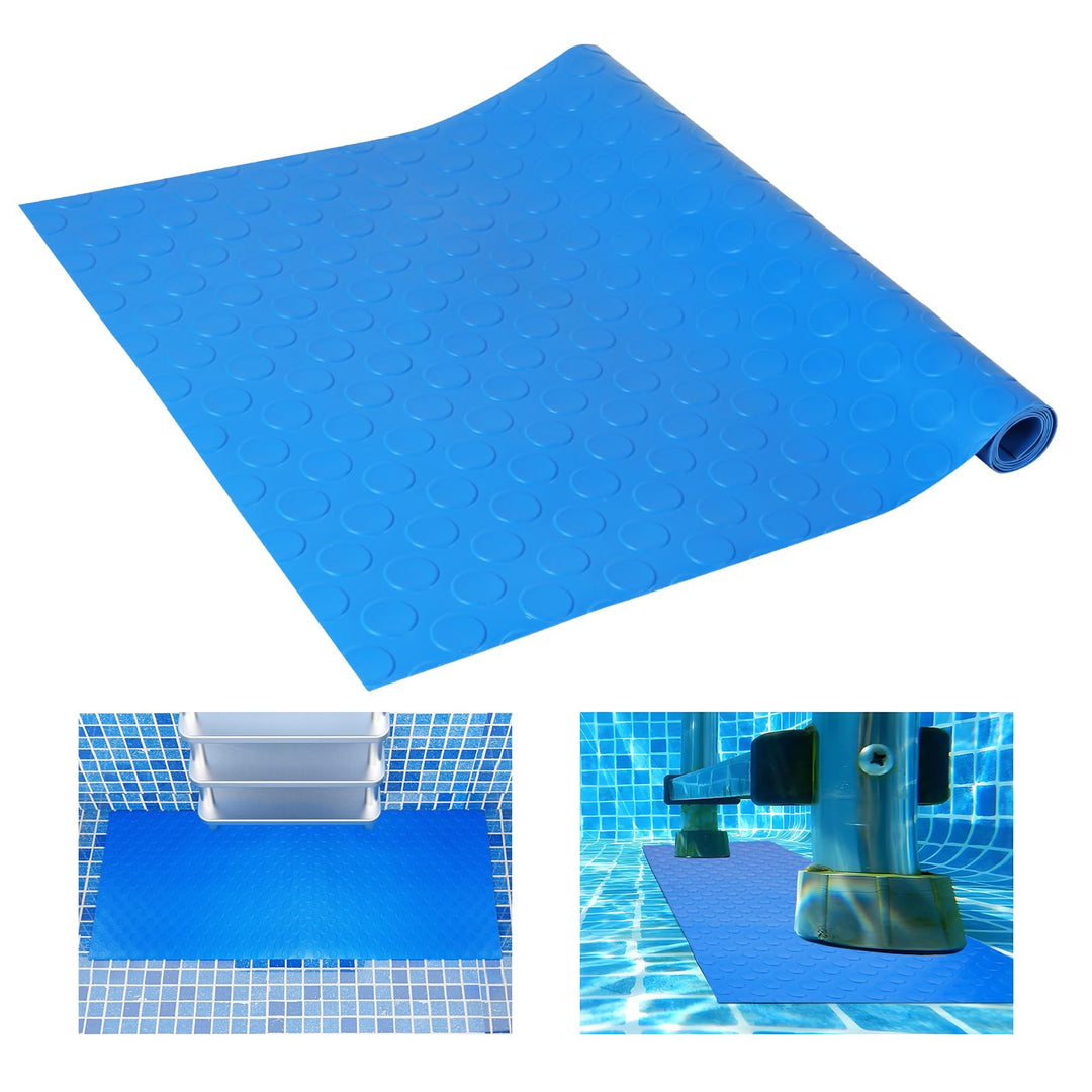 LALAGO Schwimmbadleitermatte, 40x90 cm, Gross Schwimmleitermatte, Poolleitermatte mit Rutschfester T