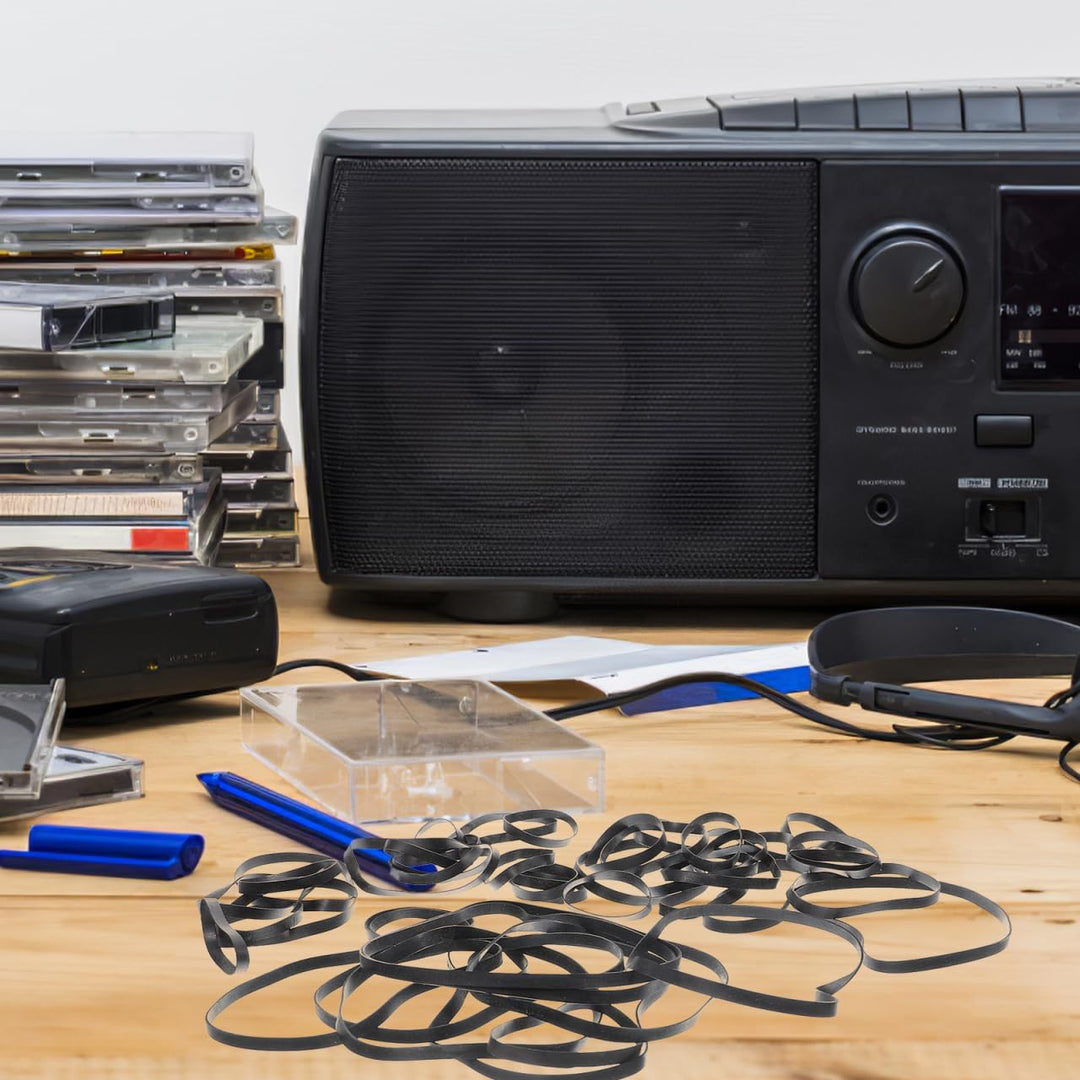 DOITOOL 50 Stück Gürtel für Tonbandgeräte Antriebsriemen Reparaturset für Kassetten Bausatz Audio Ka