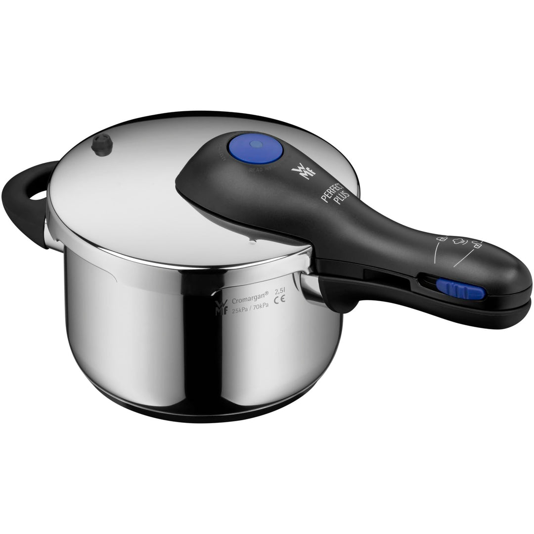 WMF Perfect Plus Schnellkochtopf Induktion 2,5l, Dampfkochtopf mit Flammschutz, grosses Kochsignal,