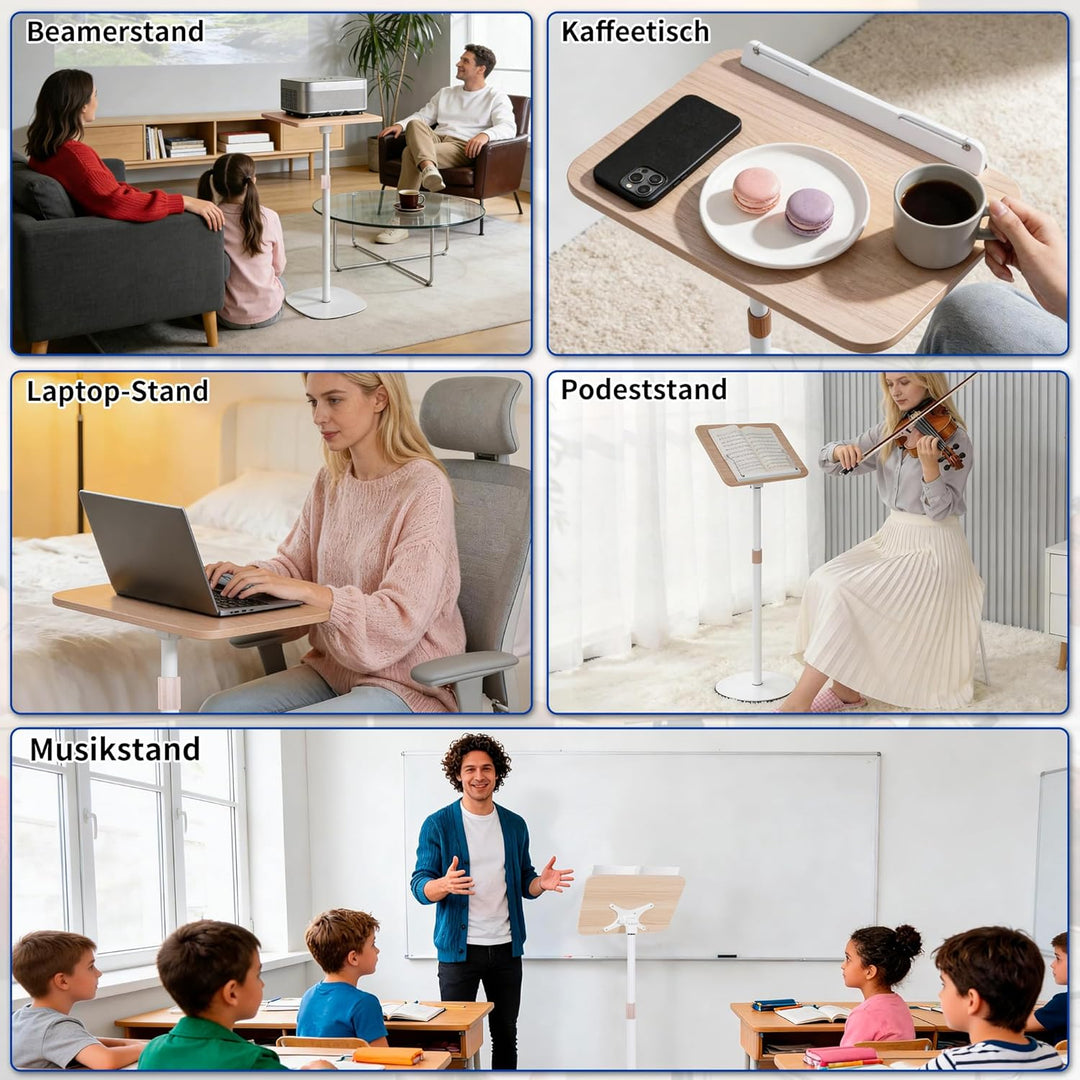 OUUTMEE Lesebuchständer, anhebbarer Beistelltisch, Winkelverstellung, Metallstruktur, Laptop, Kochbu