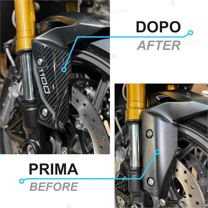 Black Doves Graphics 3D-Aufkleber aus Harz kompatibel mit Kawasaki Z1100 2026 (BK1) | Made in Italy
